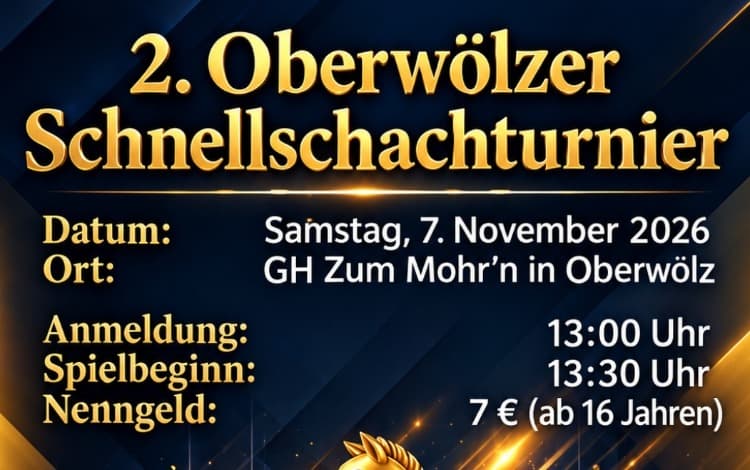 2. Oberwölzer Schnellschachturnier