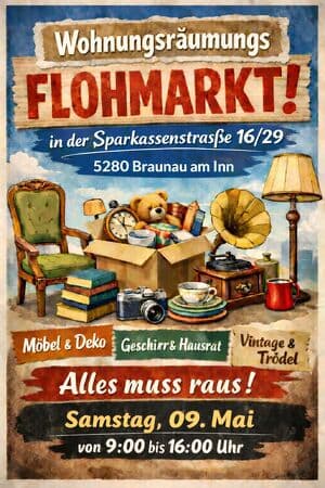 Wohnungsräumungs-Flohmarkt