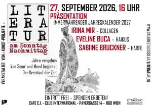 Kalenderpräsentation mit Kunst, Literatur und Musik!