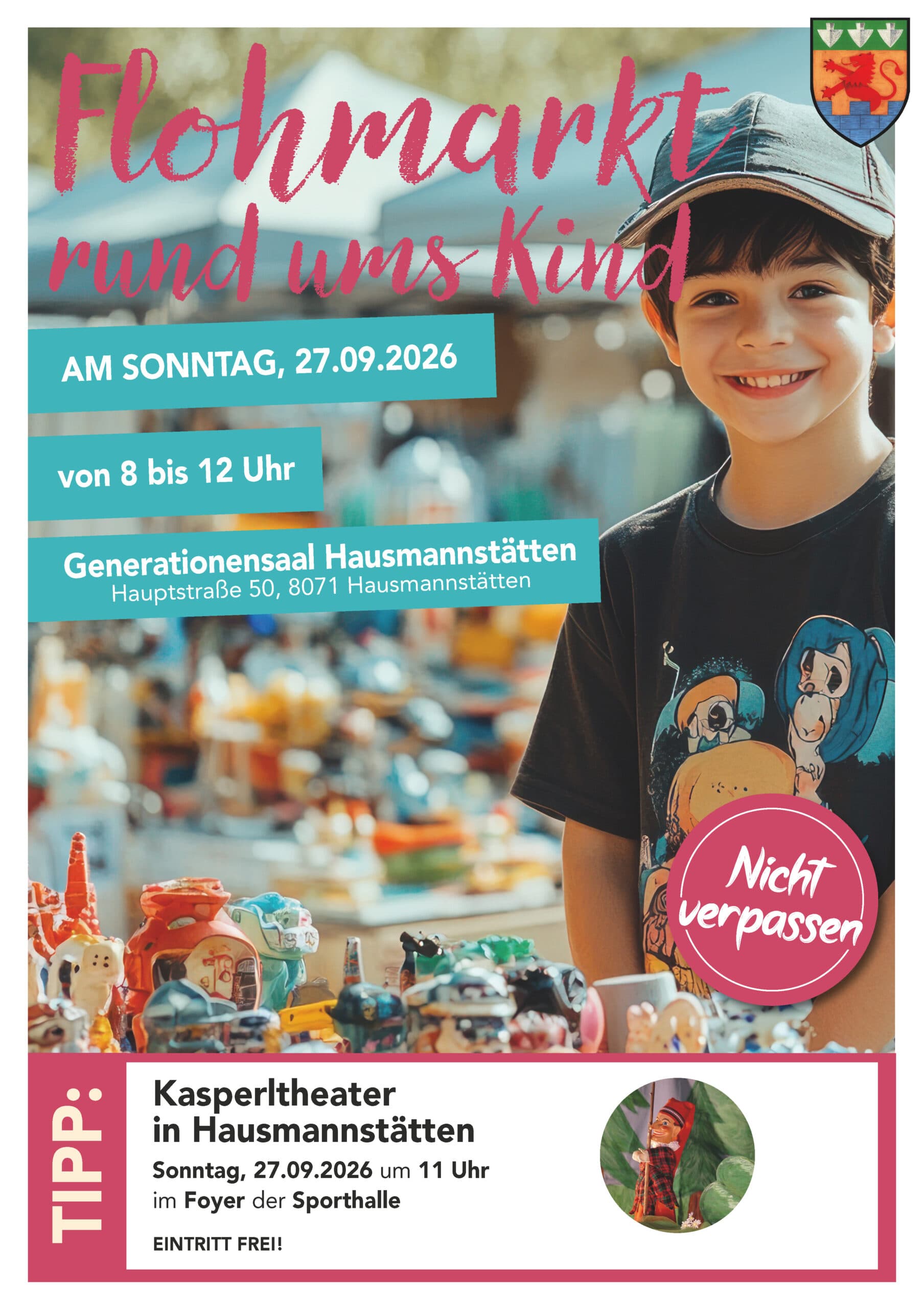 Flohmarkt „Rund ums Kind“ mit Kasperltheater in Hausmannstätten