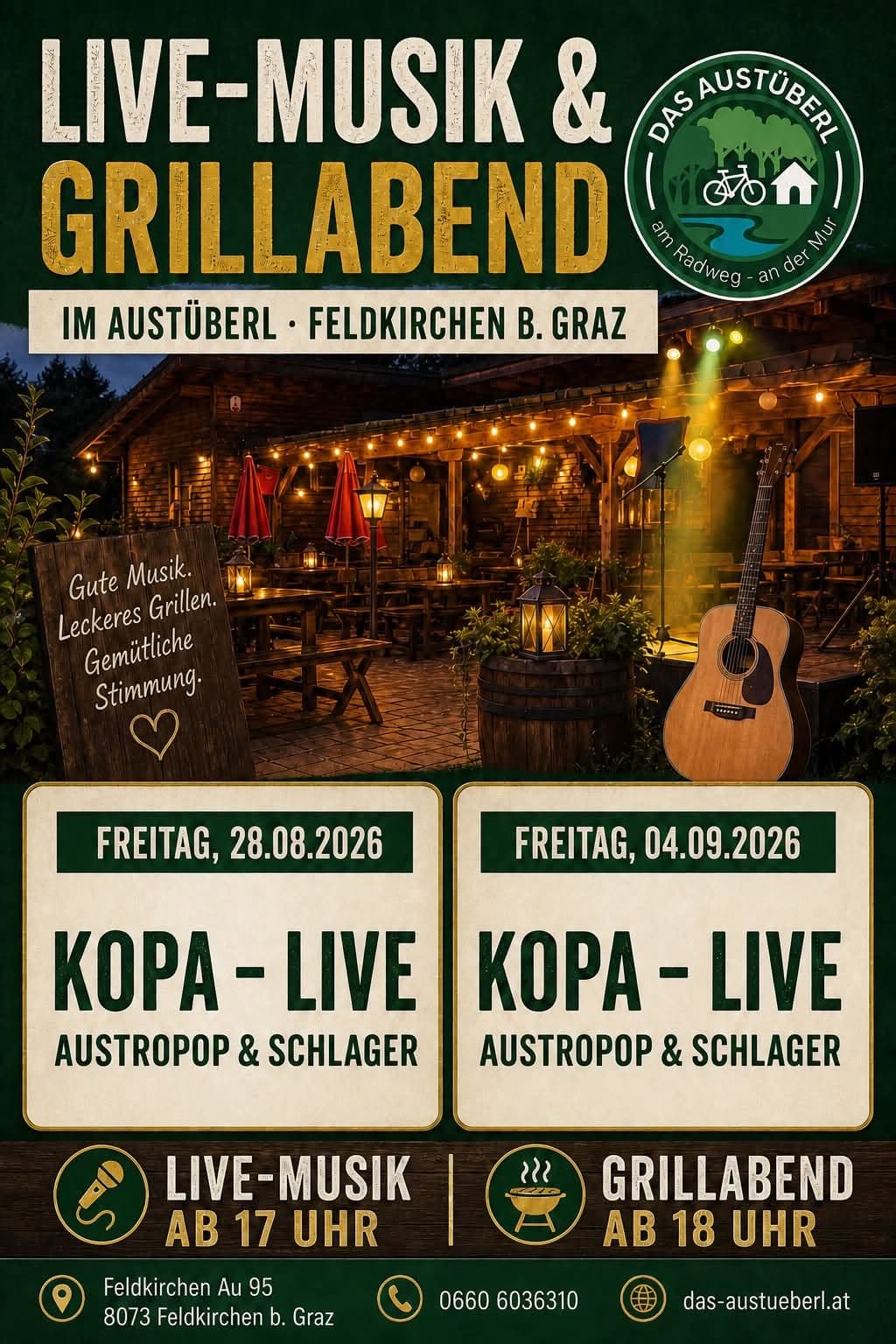 Sommerfinale bei Live-Musik und Grillabend im Austüberl in Feldkirchen