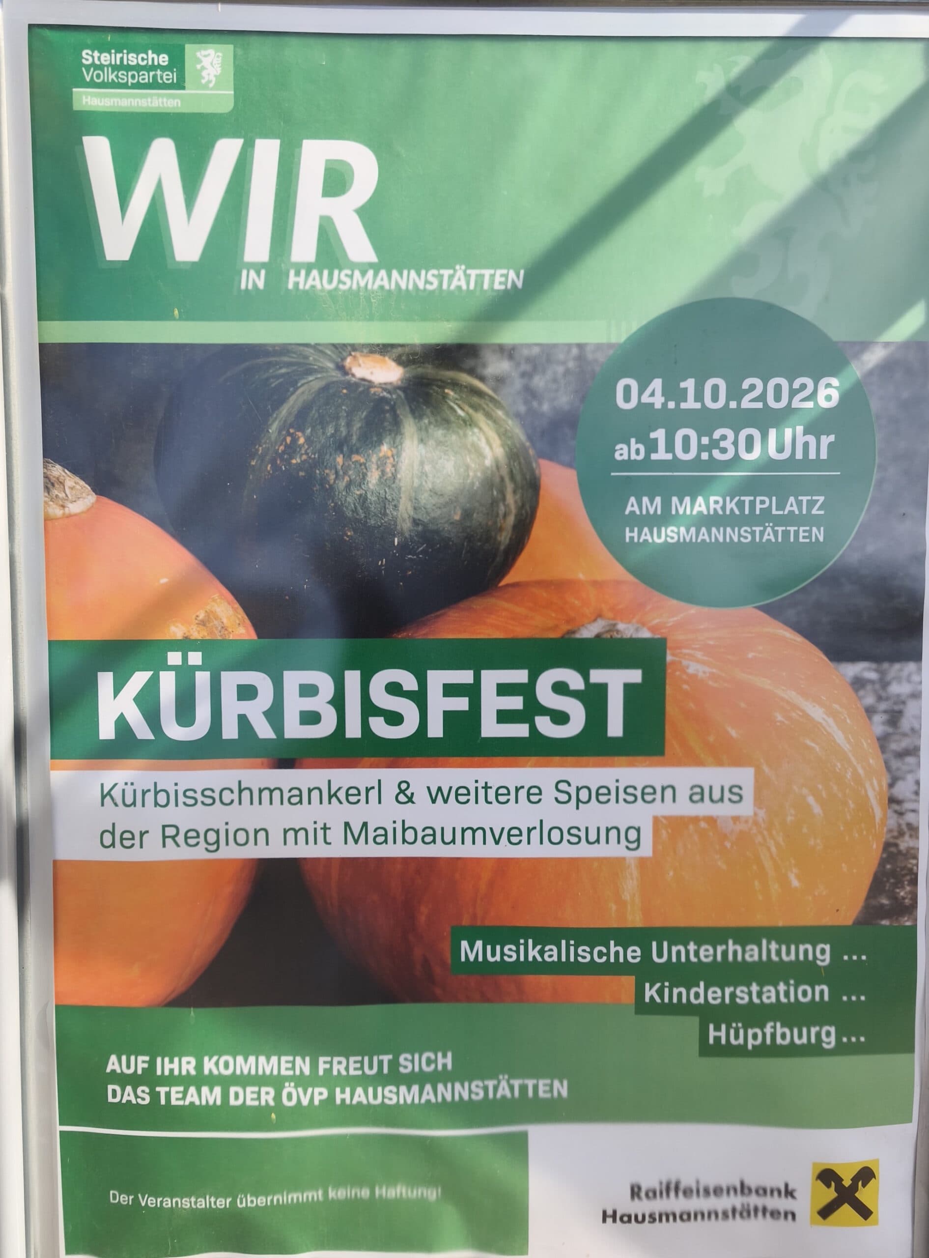 Kürbisfest bringt herbstliche Schmankerl nach Hausmannstätten