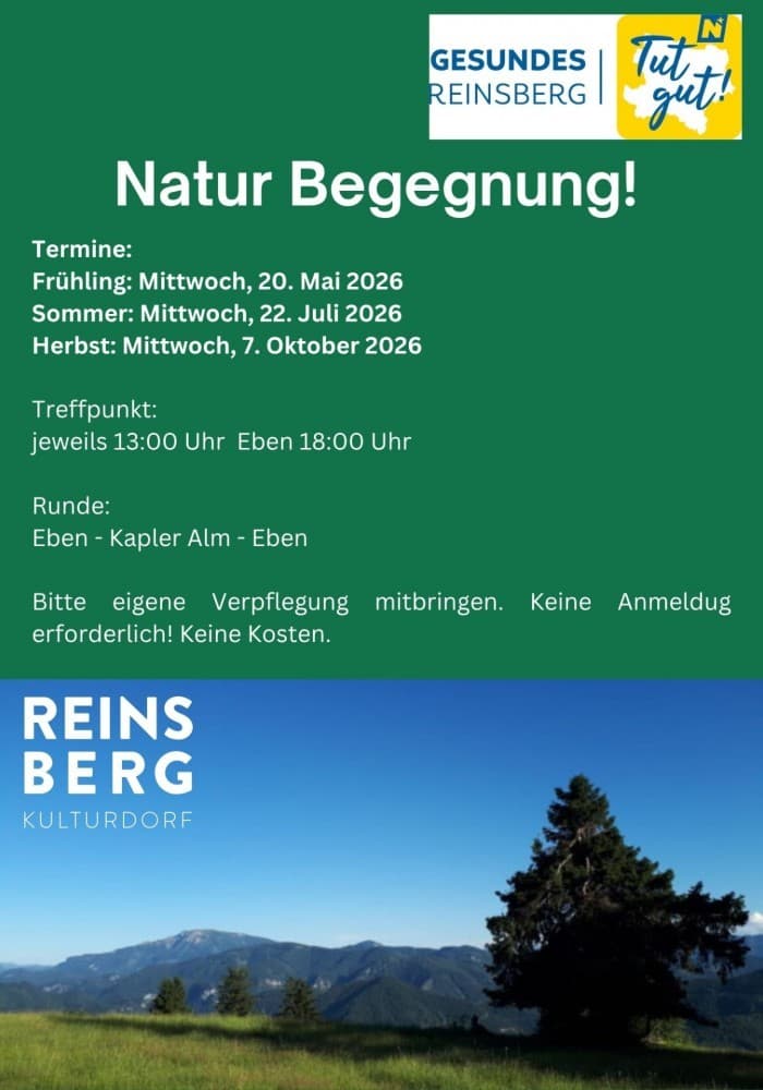 Natur Begegnung
            
            
                 Mittwoch