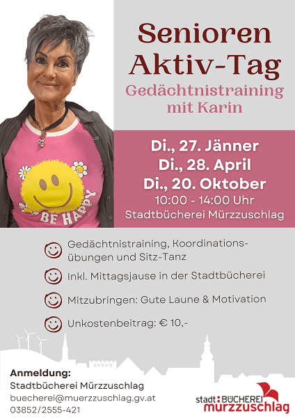 "SENIOREN AKTIV-TAG mit Karin" (BOOKtober-Veranstaltung)