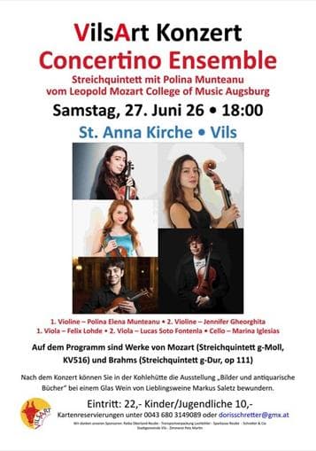 VilsArt Konzert: Concertino Ensemble