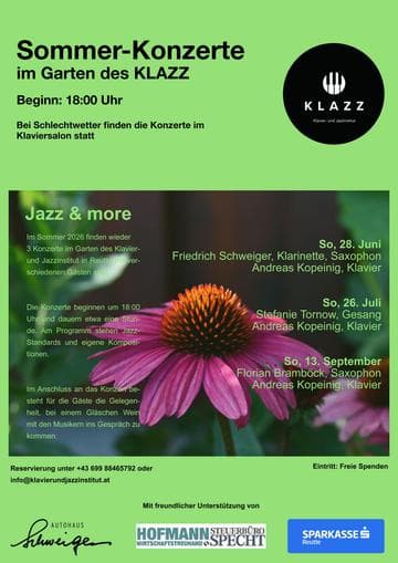 Gartenkonzert am KLAZZ - Florian Bramböck & Andreas Kopeinig