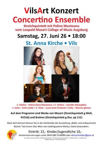 VilsArt Konzert: Concertino Ensemble