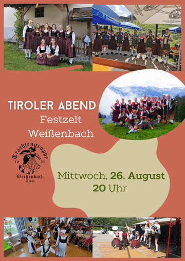 Tiroler Abend mit dem Trachtenverein Weißenbach