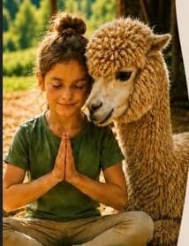 Kindererlebnis im Alpakagarten - Yoga und Spaß