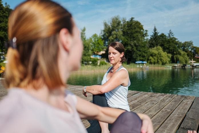 Wake-Up Yoga am Fitness Beach am Klopeiner See