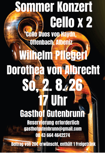 Sommer Konzert Cello x 2