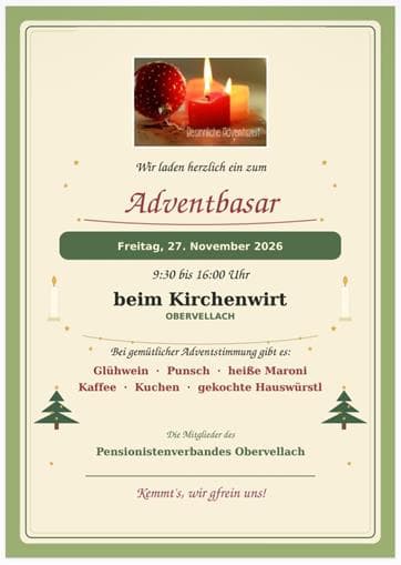 Adventbasar - Obervellacher Pensionisten