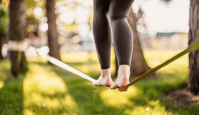Slackline, Gleichgewichts- & Koordinationstraining