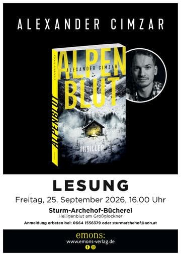 Autorenlesung aus dem Thriller Alpenblut
