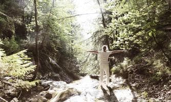 Yoga im Wald