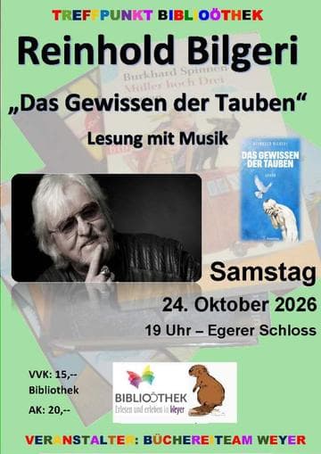Lesung mit Musik |Reinhold Bilgeri - Das Gewissen der Tauben