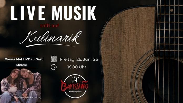 LIVE MUSIK trifft auf Kulinarik