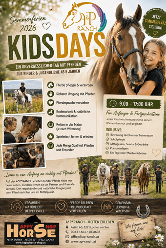 Kids Days - ein unvergesslicher Tag mit Pferden