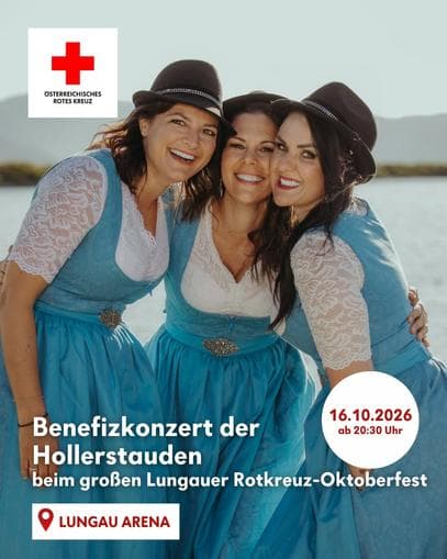 Lungauer Rotkreuz-Oktoberfest mit Benefizkonzert der Hollerstauden