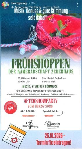Frühschoppen der Kameradschaft Zederhaus