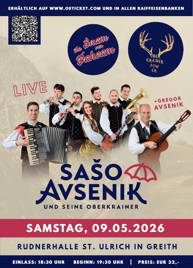 Sašo Ausenik und seine Oberkrainer-Rudnerhalle St. Ulrich