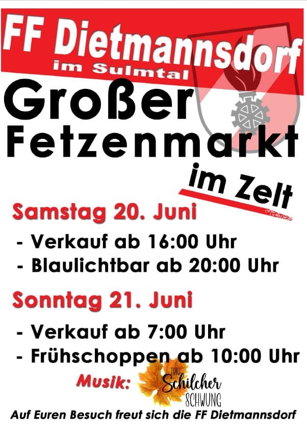 Fetzenmarkt der FF Dietmannsdorf