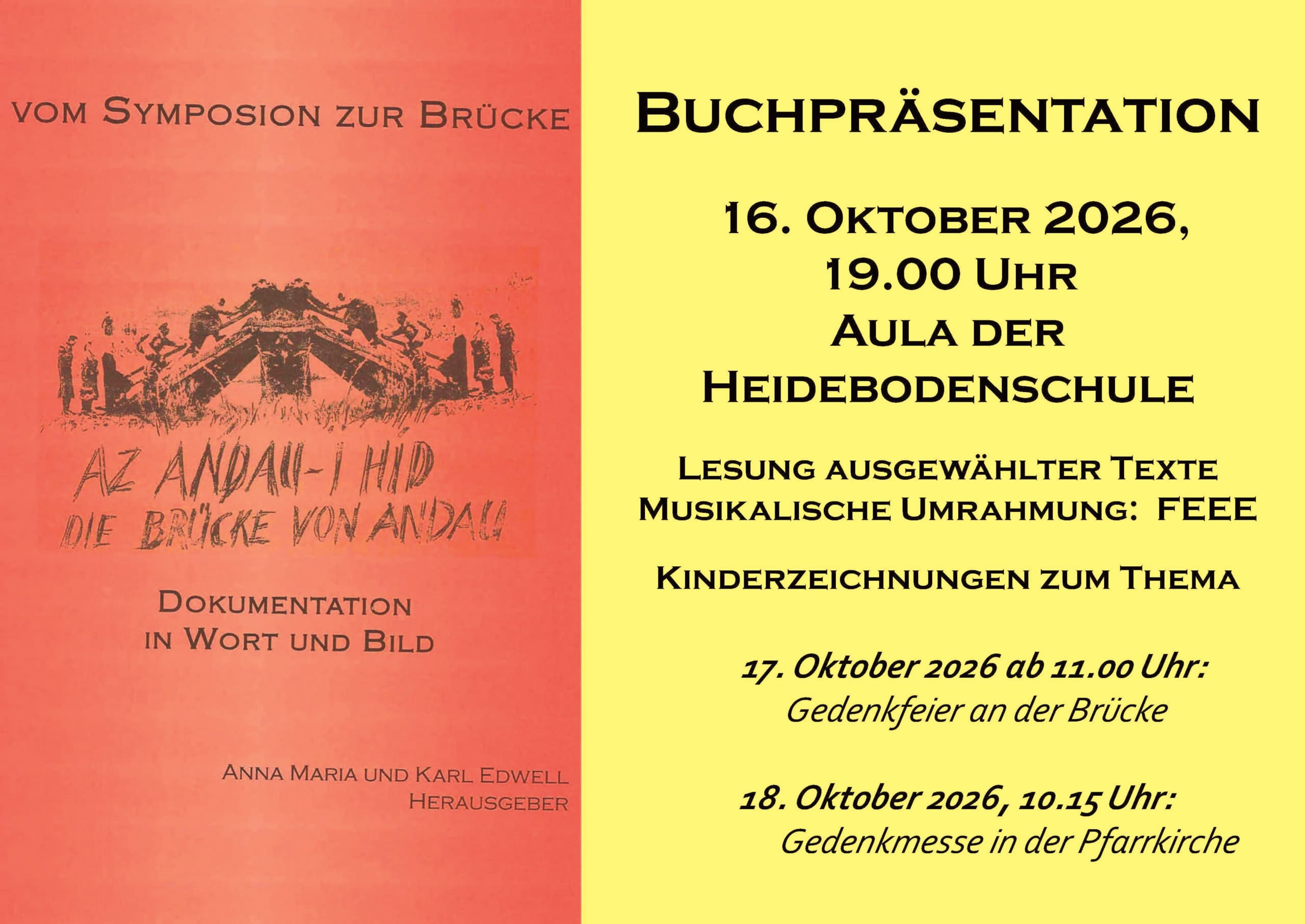 Buchpräsentation „Vom Symposion zur Brücke – Die Brücke von Andau“ von Anna Maria und Karl Edwell