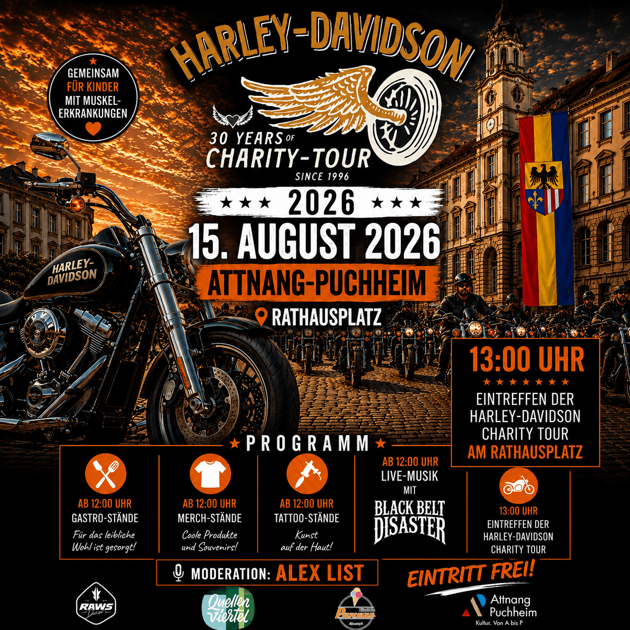 Harley Davidson Charity Tour – 15. August 2026
