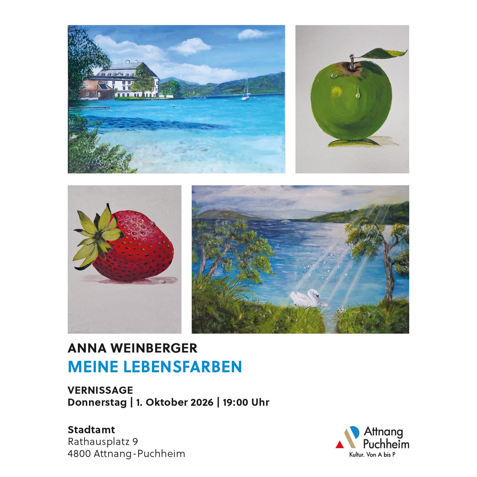 Rathausgalerie Attnang-Puchheim präsentiert Anna Weinberger – MEINE LEBENSFARBEN