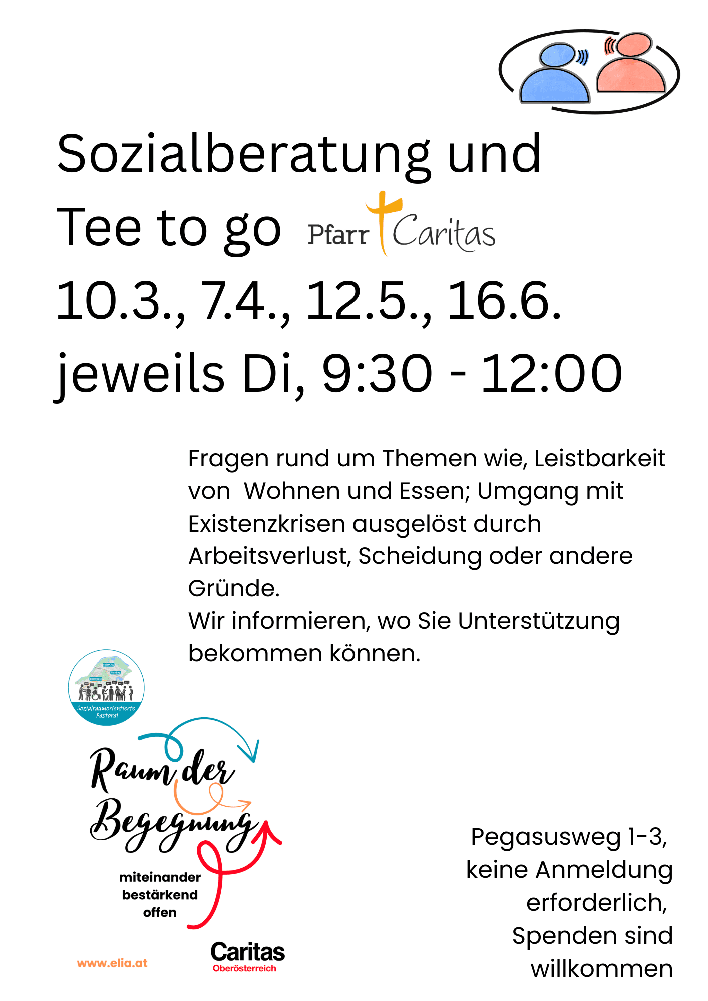 Sozialberatung und Tee to go