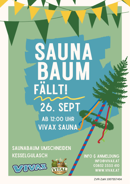 Saunabaum fällt!