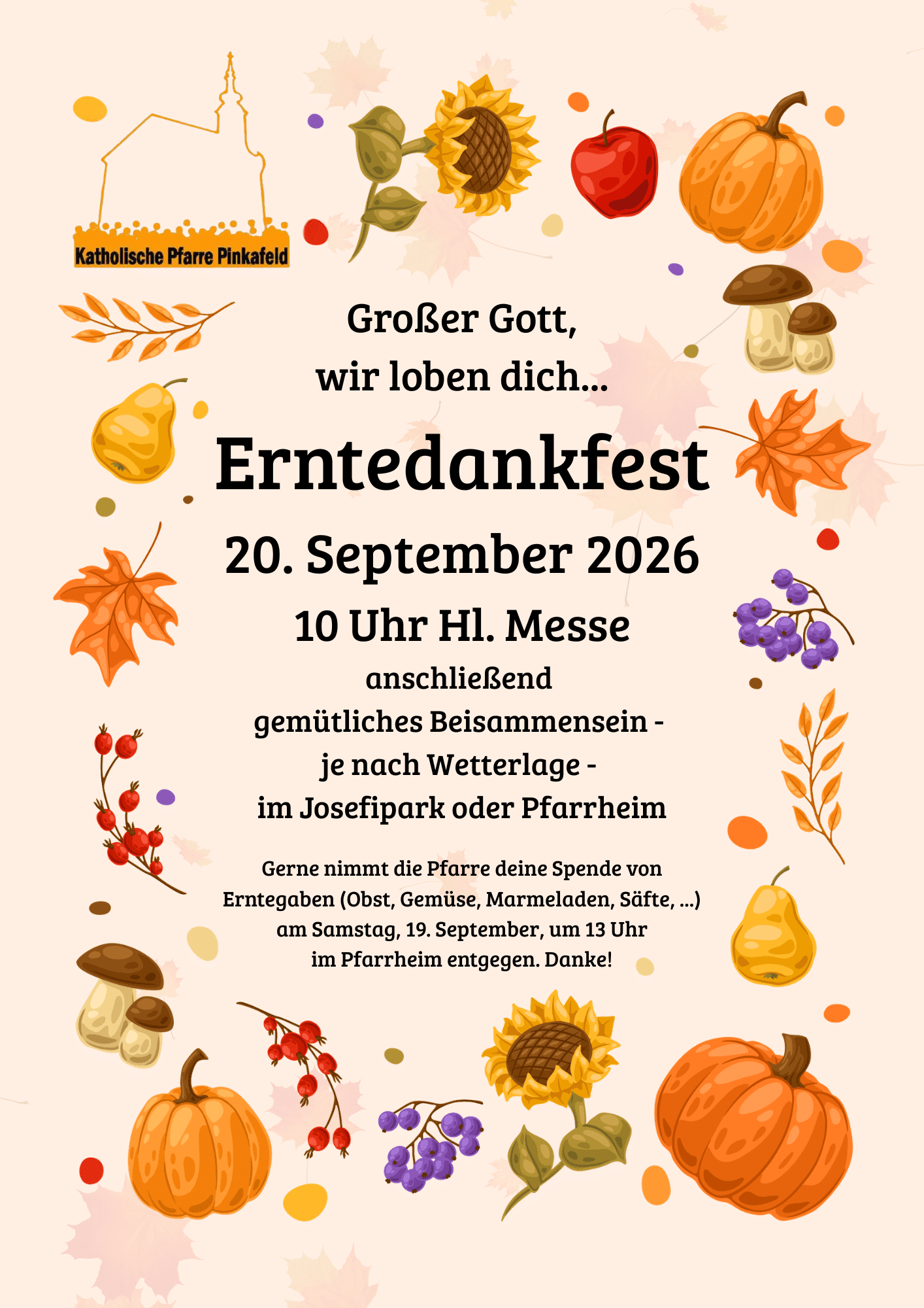 Erntedankfest der katholischen Pfarre Pinkafeld