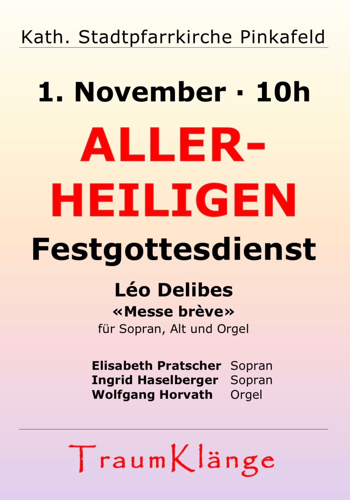 Allerheiligen Festgottesdienst Lèo Delibes Messe bréve