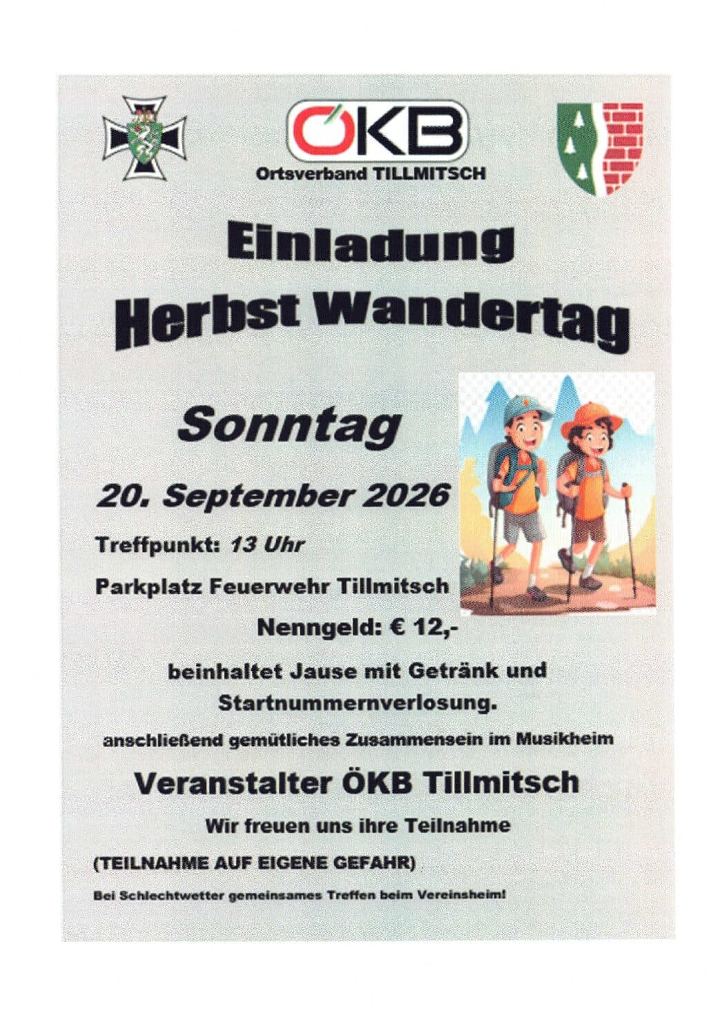 Herbst Wandertag ÖKB Tillmitsch