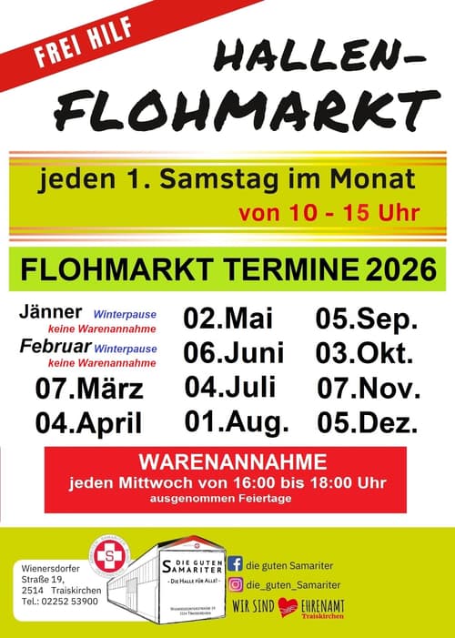 Hallen-Flohmarkt des ASBÖ Traiskirchen-Trumau