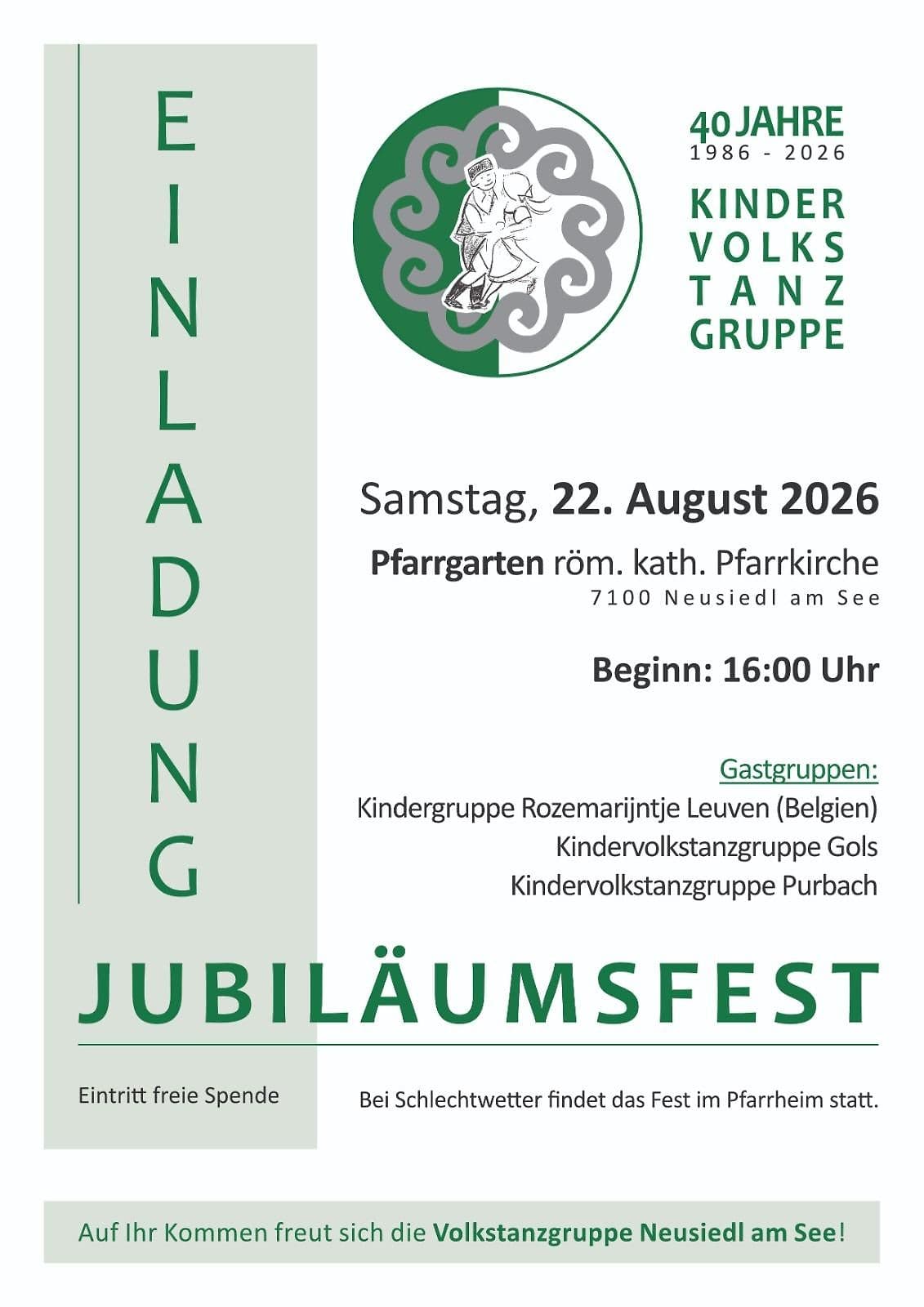 Jubiläumsfest - 40 Jahre Kindervolkstanzgruppe
