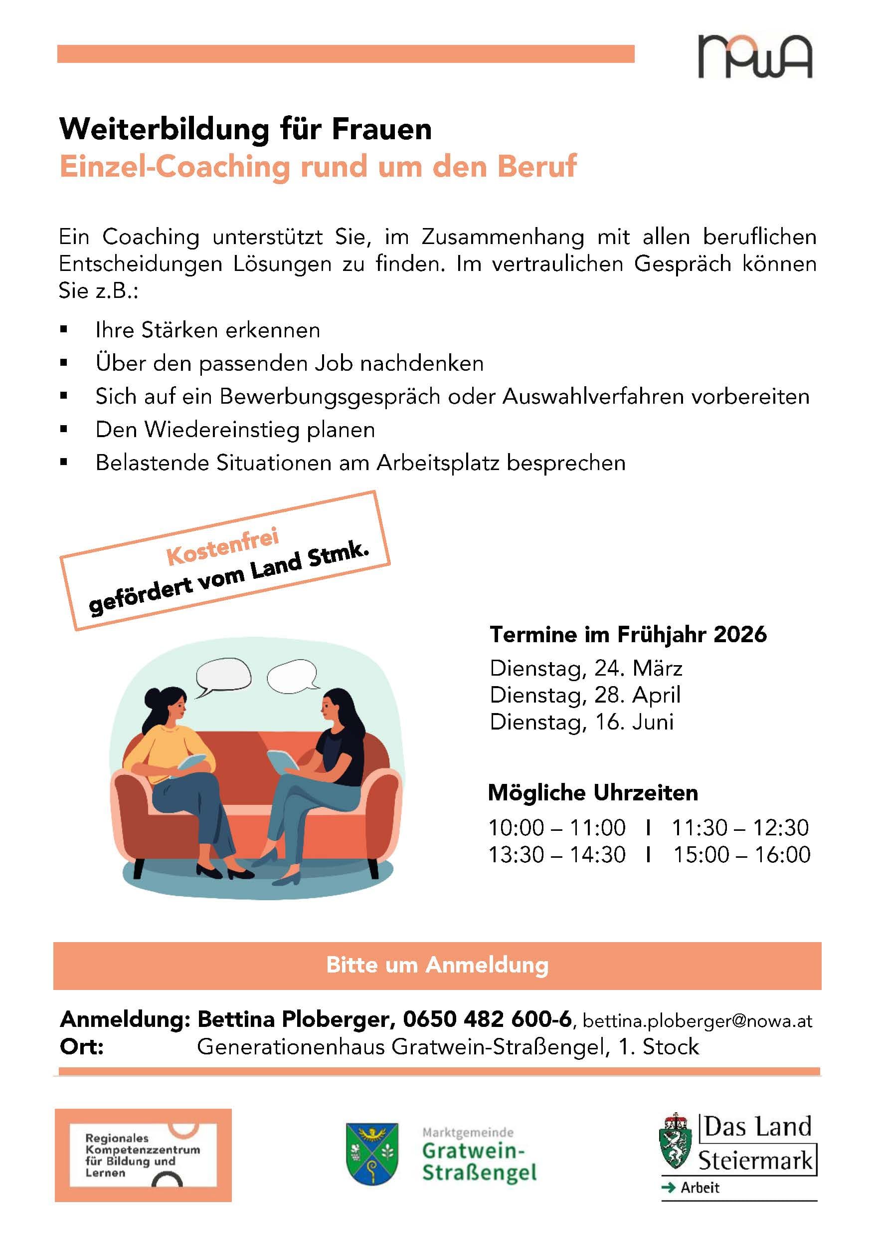 16 Juni Einzelcoaching-Tage mit NOWA Ein Coaching unterstützt Sie, im Zusammenhang mit allen beruflichen…
