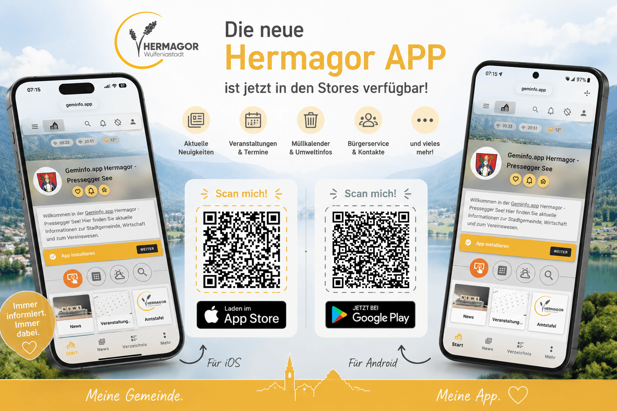 Neue Hermagor App – ab sofort in den App Stores verfügbar
