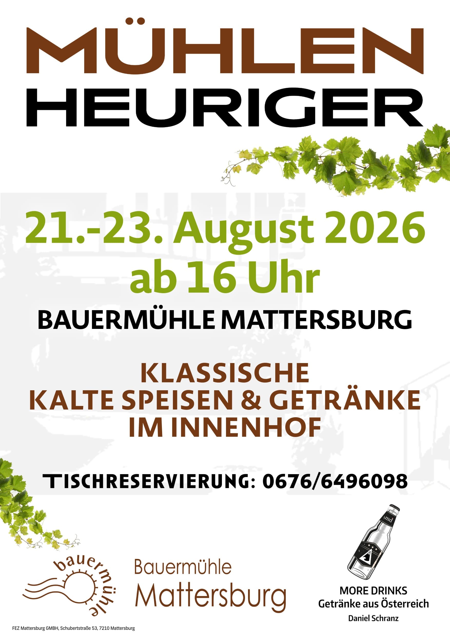 21.08.2026, Mühlenheuriger 2026