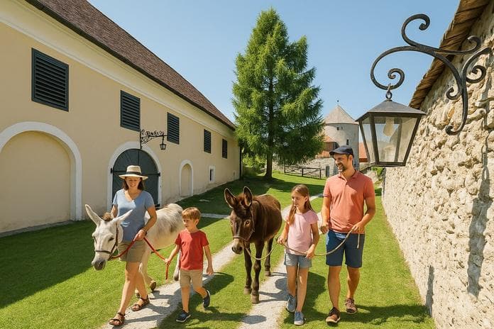 Eselwanderung auf der Burg Strechau
