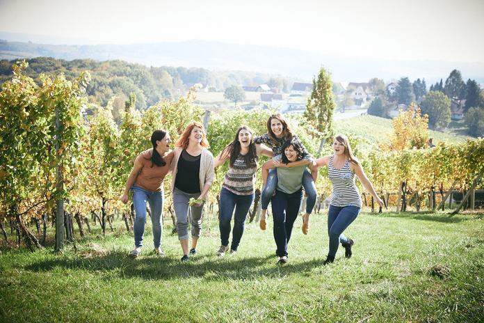 Picknick bei den Weinblüten