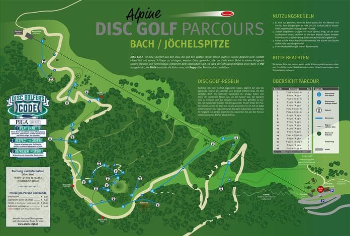 Alpine Disc Golf Parcours Bach / Jöchelspitze