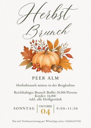 Herbst Brunch Peer Alm