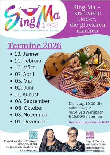 Sing´ma - kraftvolle Lieder, die glücklich machen