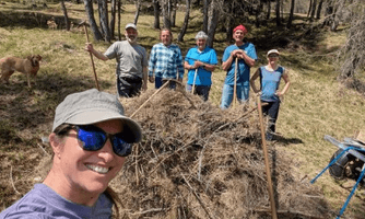 eiwilligenwoche Wipptal: Lärchenwiese Räumen Fili Alfred