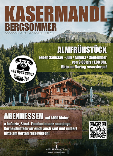 Almfrühstück auf dem Kasermandl