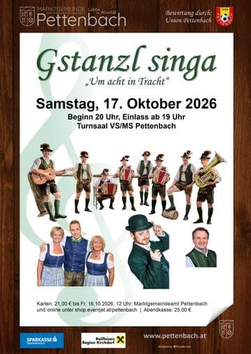 Gstanzl singa "Um Acht in Tracht"