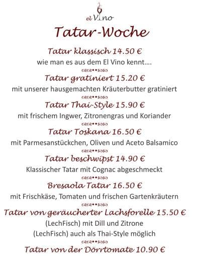 Tatar-Woche im El Vino