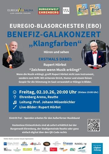 EUREGIO-BLASORCHESTER: Benefiz-Galakonzert „Klangfarben“