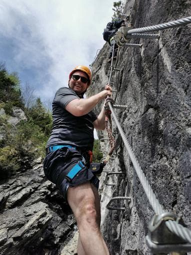 Klettersteigtour am Simmswasserfall